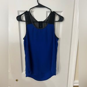 Express Blouse XS blue with black sheer straps
